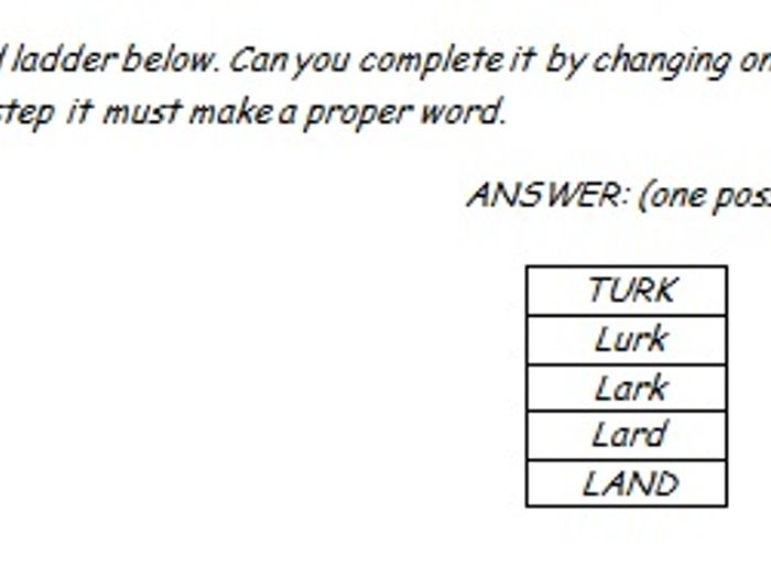 Word ladder official officers answers