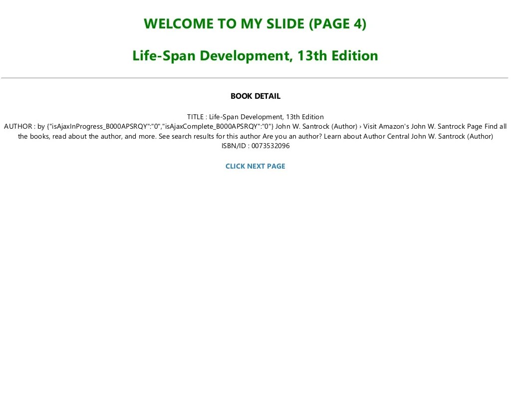 Development through life 13th edition