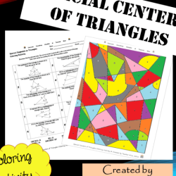 Key dinosaur congruent triangles coloring activity