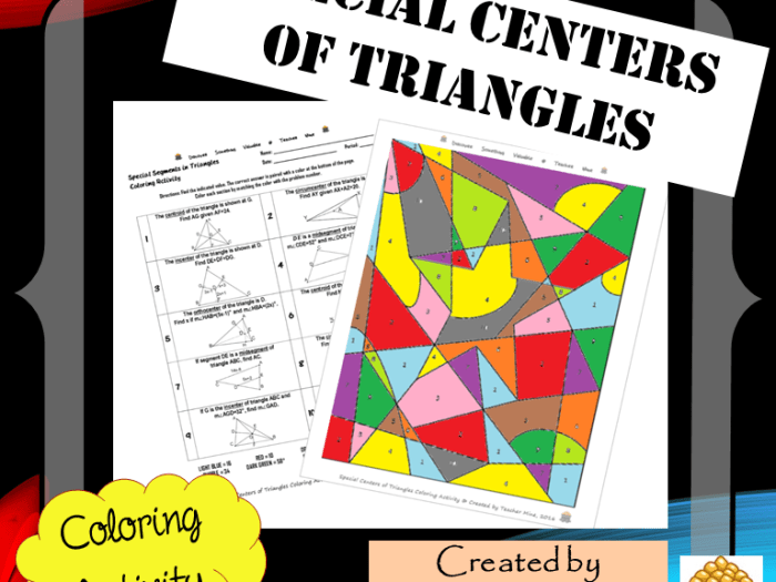 Key dinosaur congruent triangles coloring activity